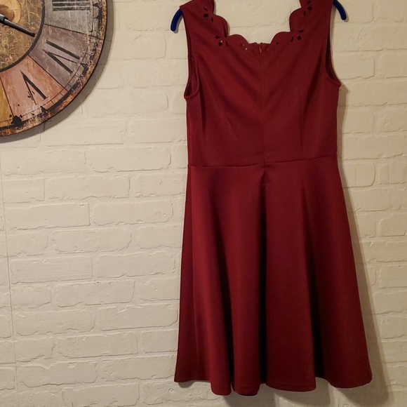InsNova Red Lace Cut Out Cocktail Dress - Picture 5 of 5